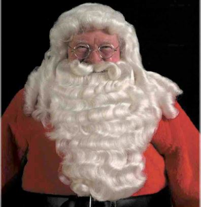 Deluxe Professional Santa Wig & Beard Set With Wired Moustache H60-W